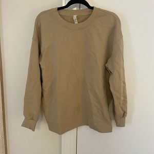 lululemon tan crew neck sweatshirt